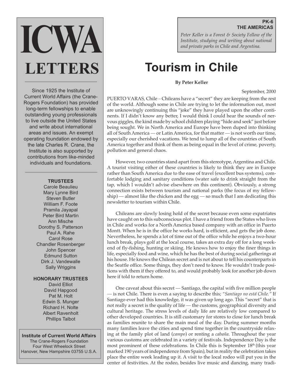 Tourism in Chile