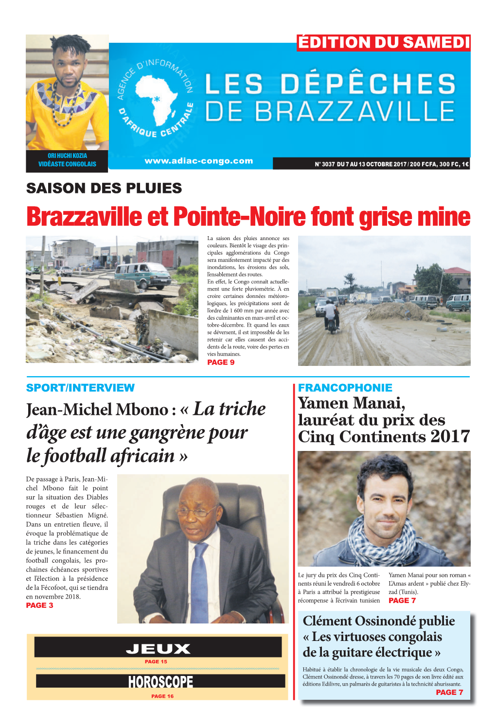 Brazzaville Et Pointe-Noire Font Grise Mine La Saison Des Pluies Annonce Ses Couleurs