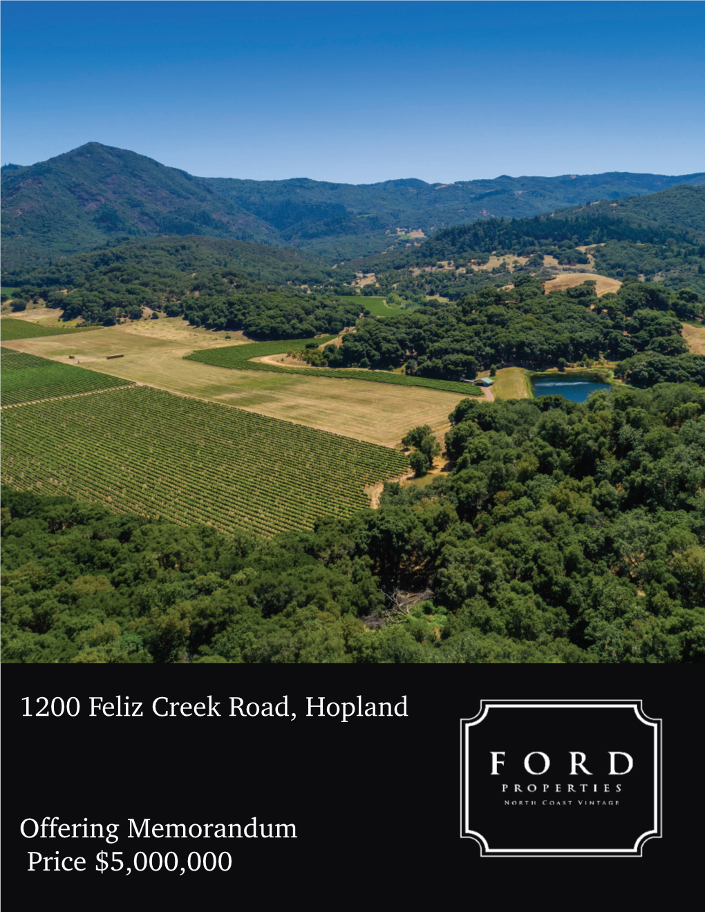 Offering Memorandum Price $5,000,000 1200 Feliz Creek Road