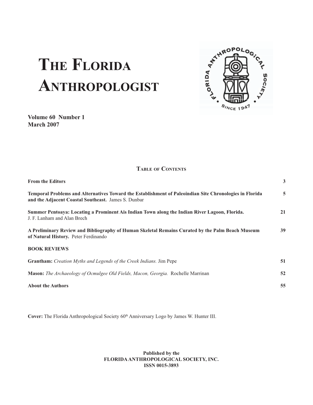 The Florida Anthropologist