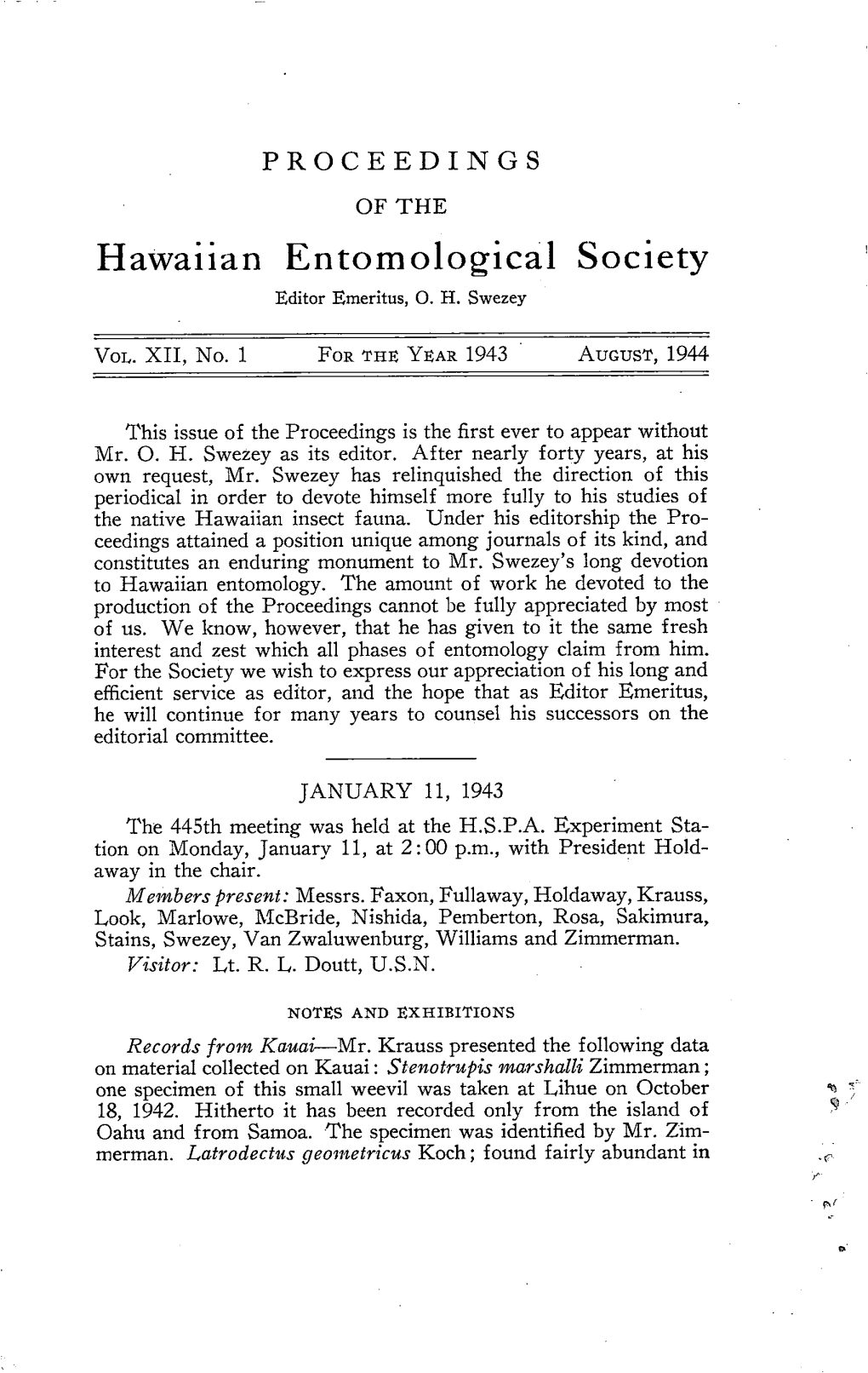 Hawaiian Entomological Society