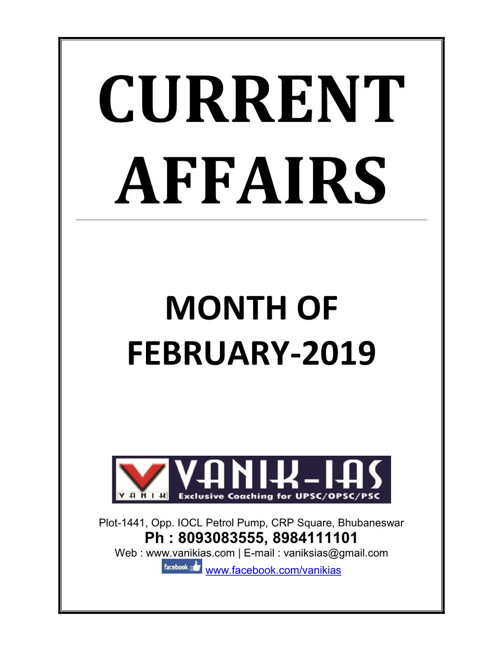 Month of February-2019