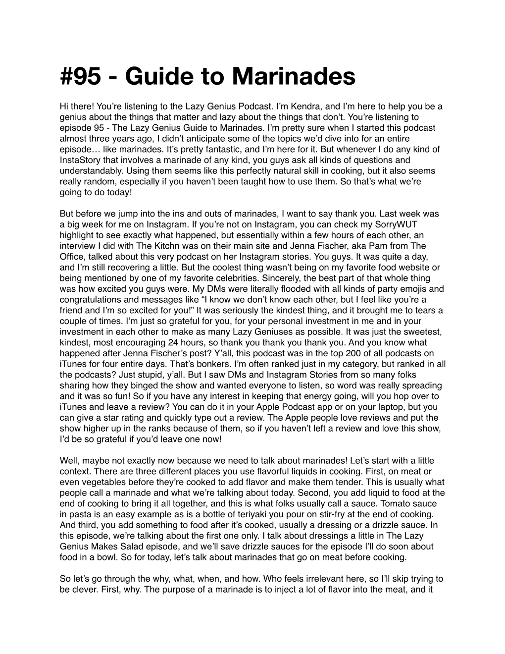 Guide to Marinades