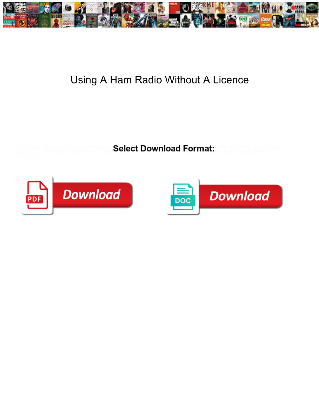 Using a Ham Radio Without a Licence