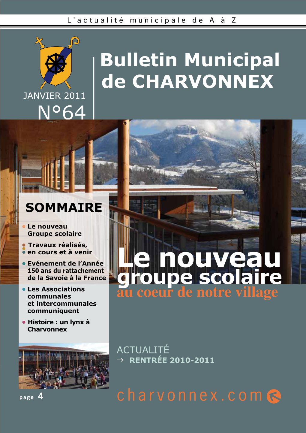Bulletin Municipal De CHARVONNEX JANVIER 2011 N°64