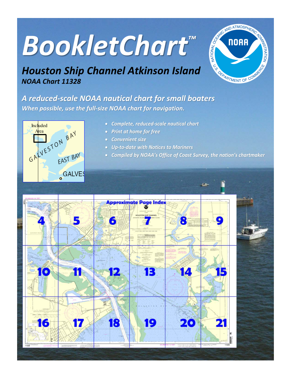 Bookletchart™ Houston Ship Channel Atkinson Island NOAA Chart 11328