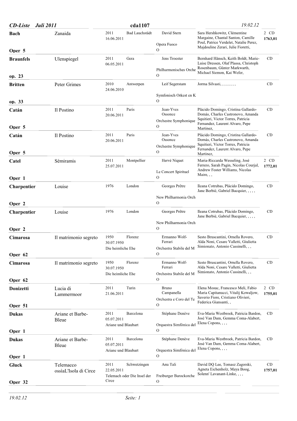 CD-Liste Juli 2011 Cda1107 19.02.12