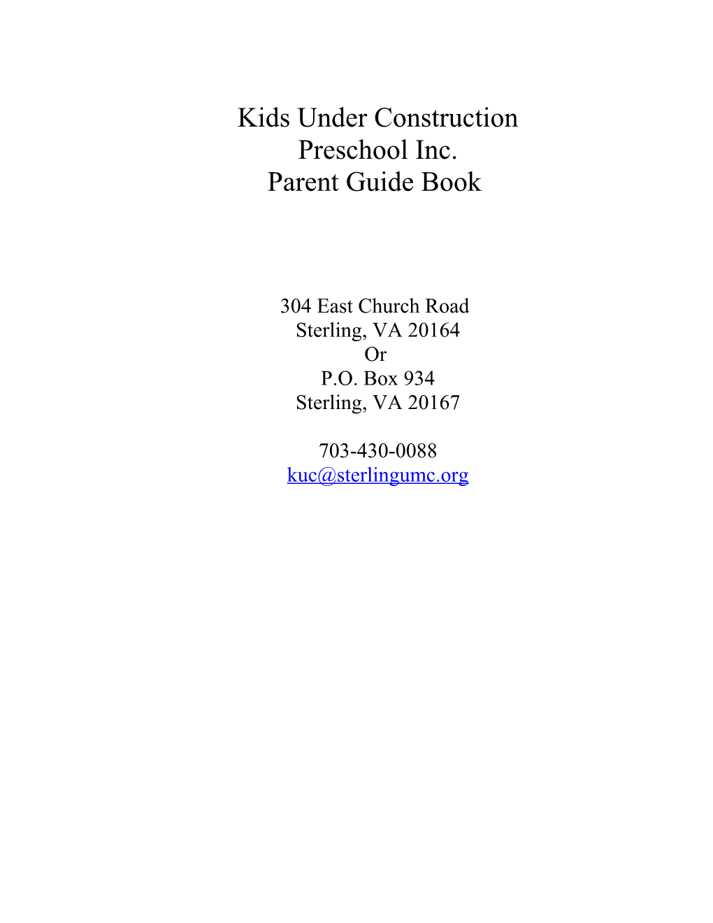 Kids Under Construction