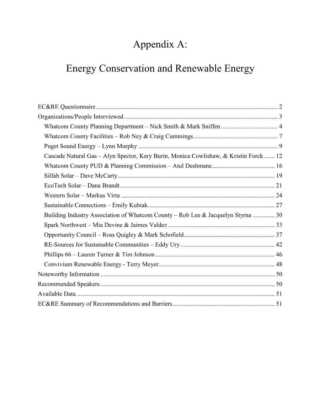 Appendix A: Energy Conservation and Renewable Energy