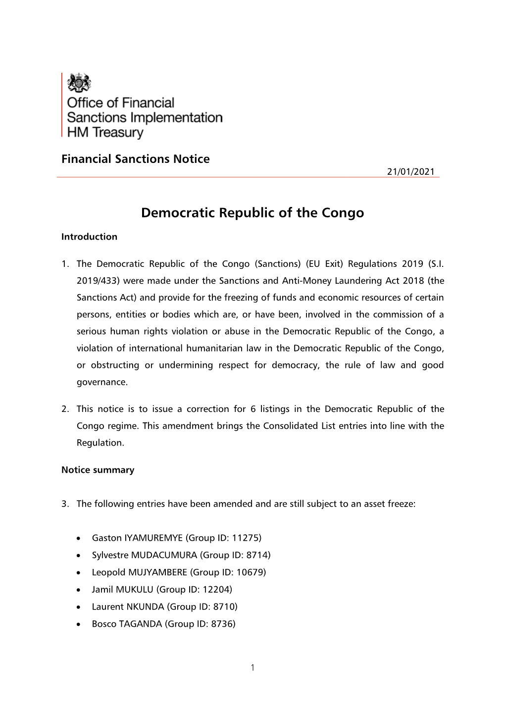 Democratic Republic of the Congo