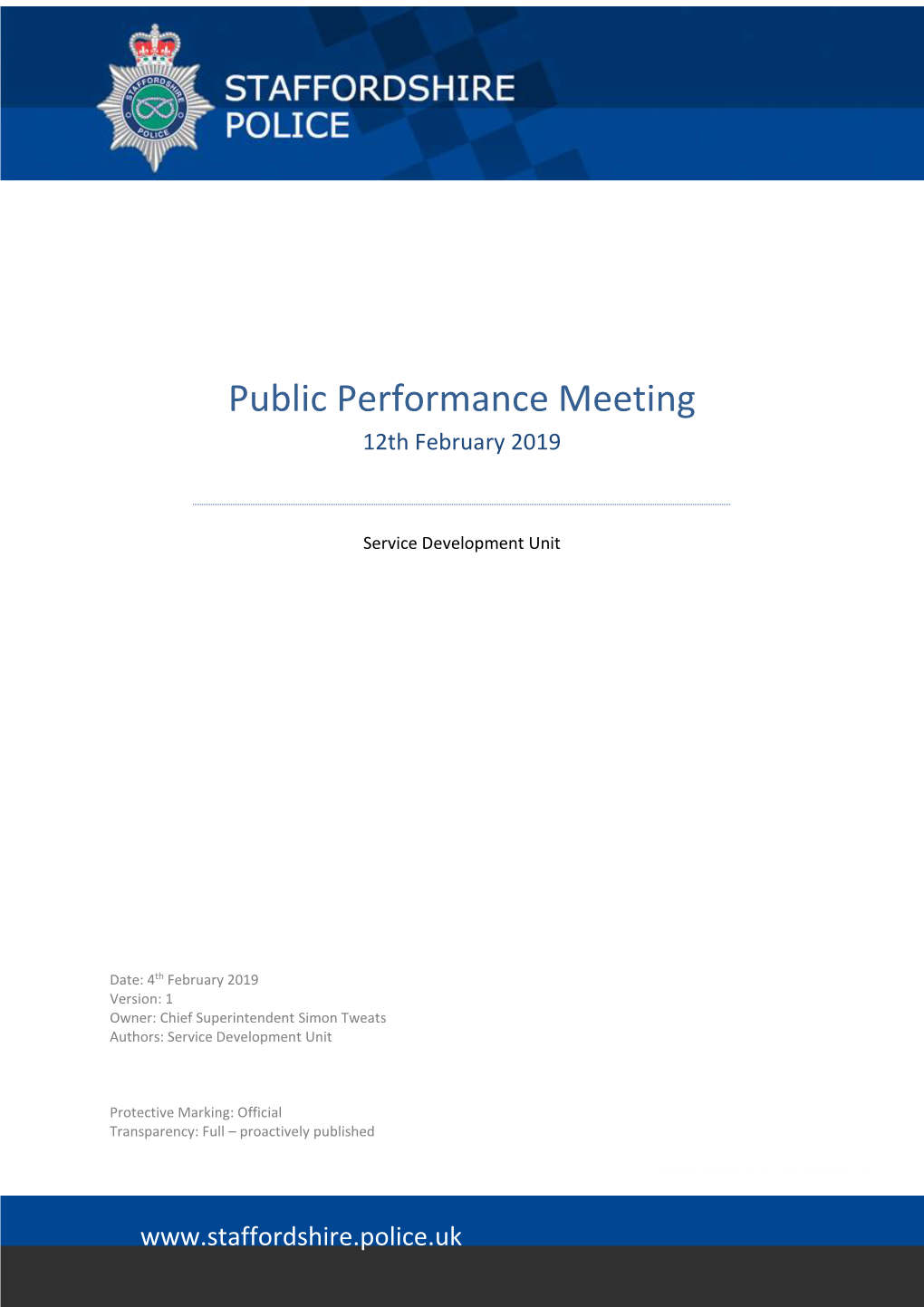 Public Performance Meeting 12Th February 2019