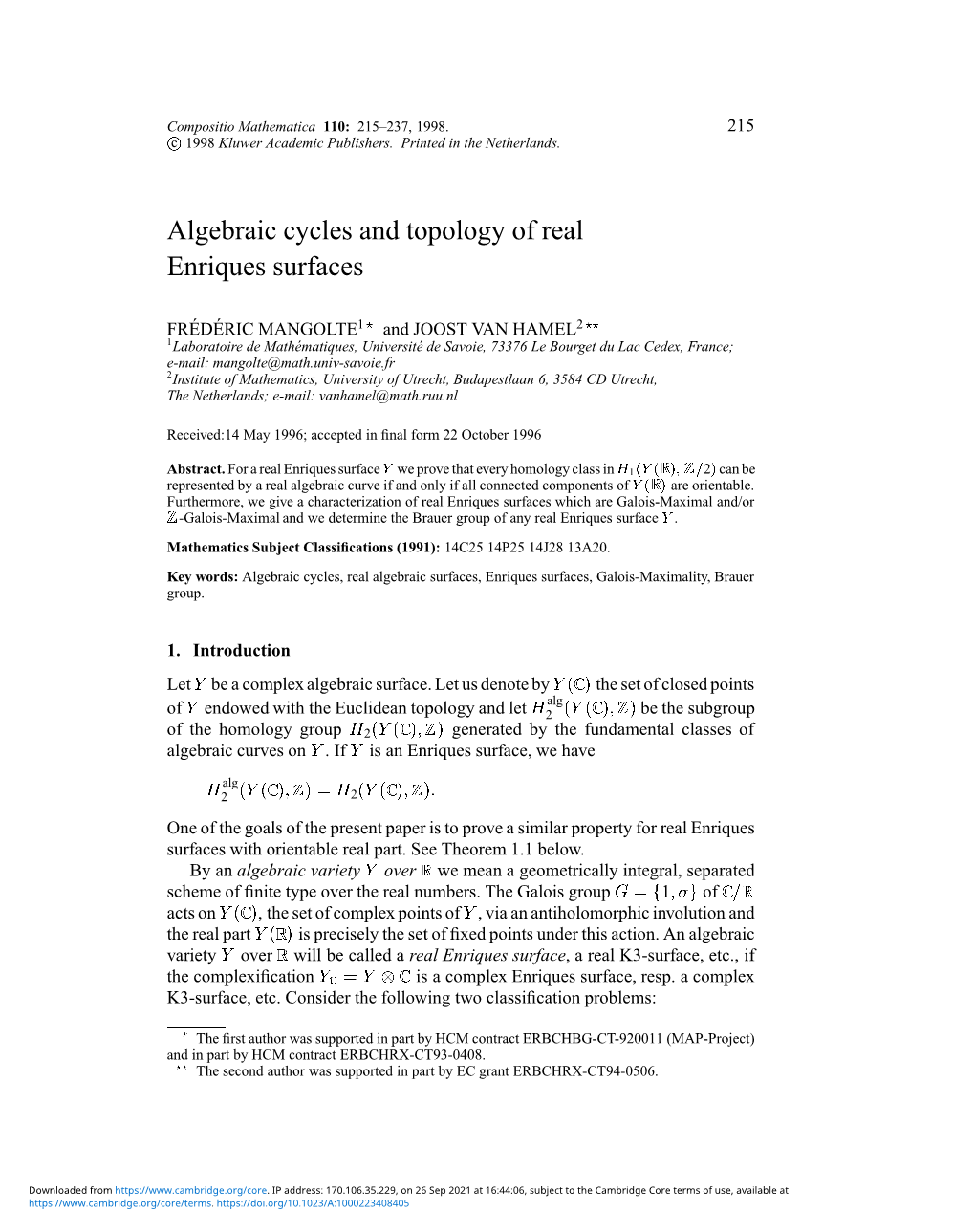 Algebraic Cycles and Topology of Real Enriques Surfaces