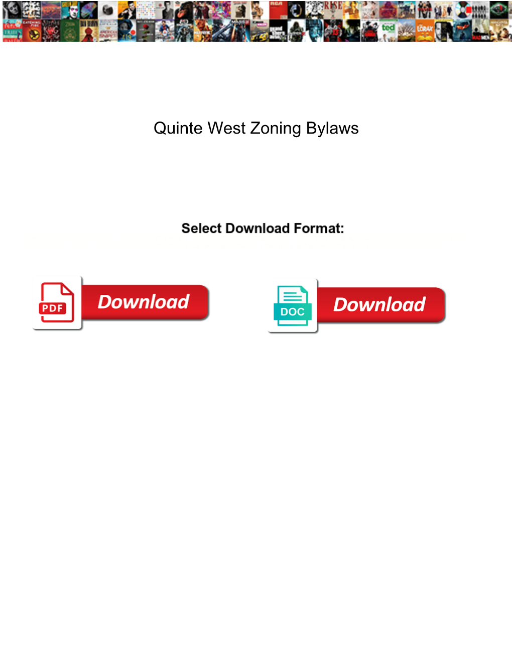 Quinte West Zoning Bylaws