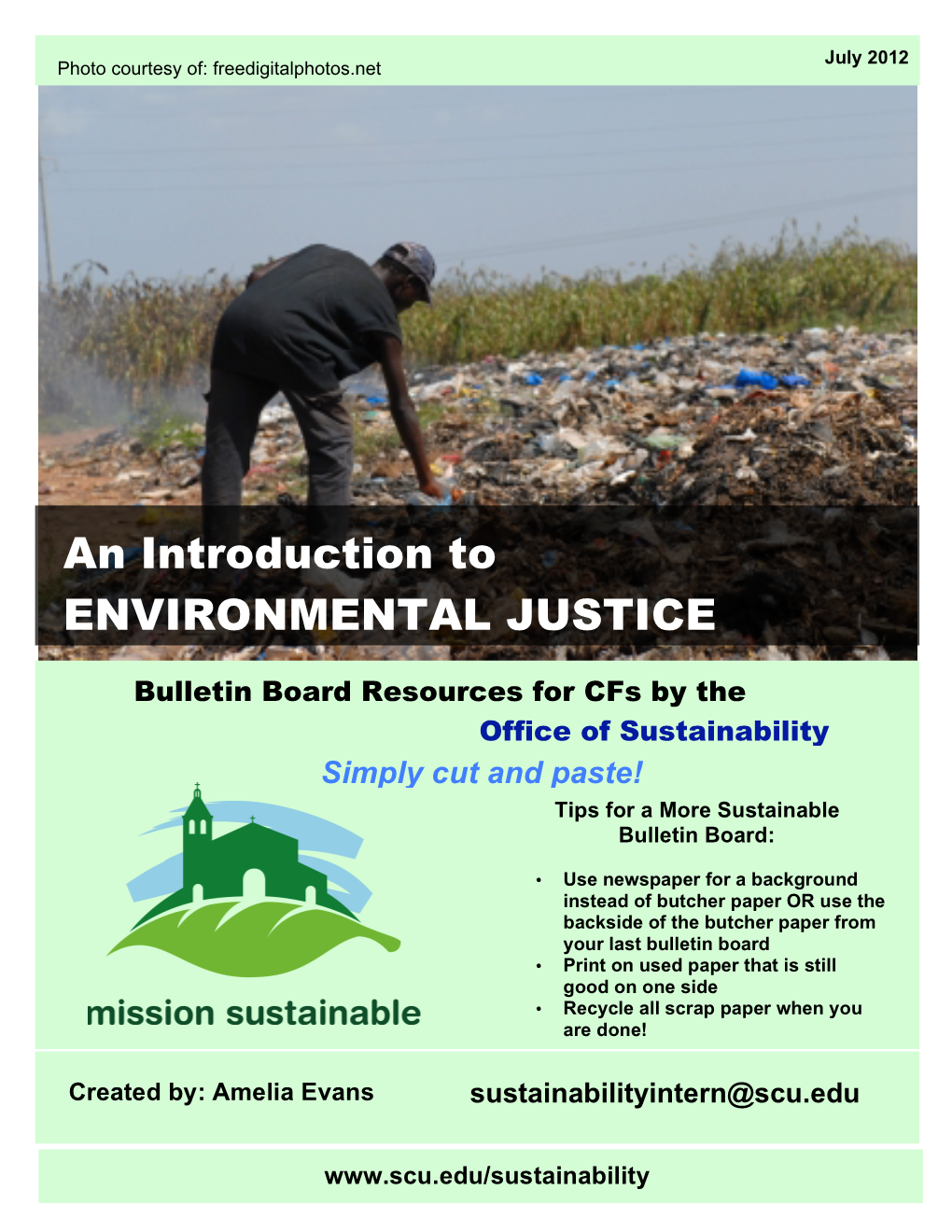 An Introduction to ENVIRONMENTAL JUSTICE