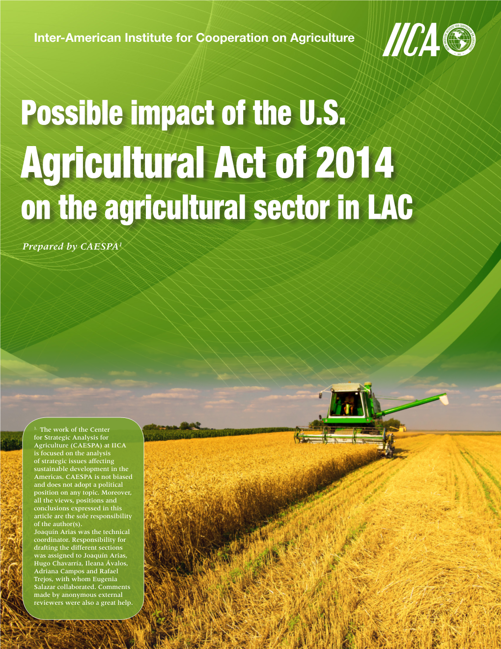 Agricultural Act of 2014 on the Agricultural Sector in LAC