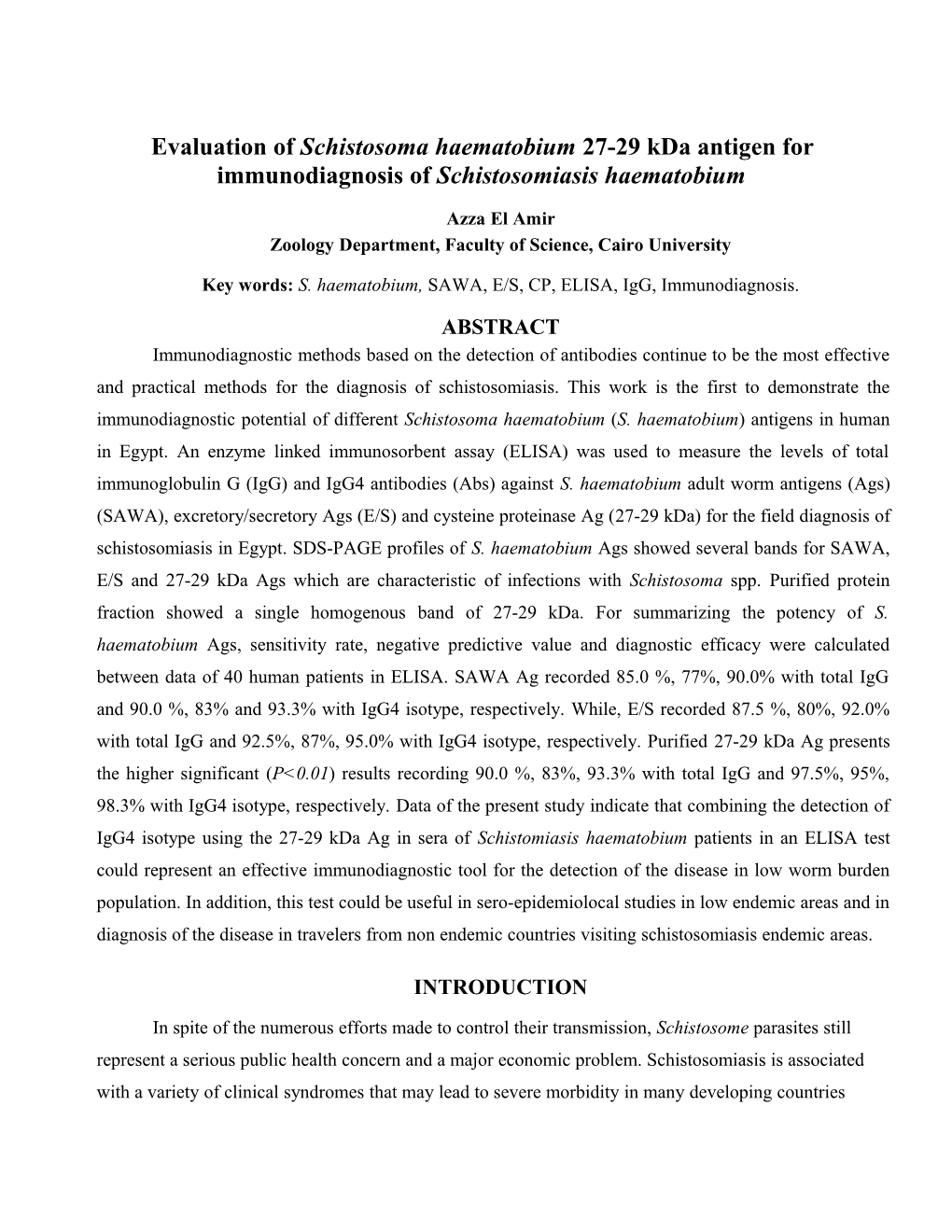 Preparation of Crude ES Antigen