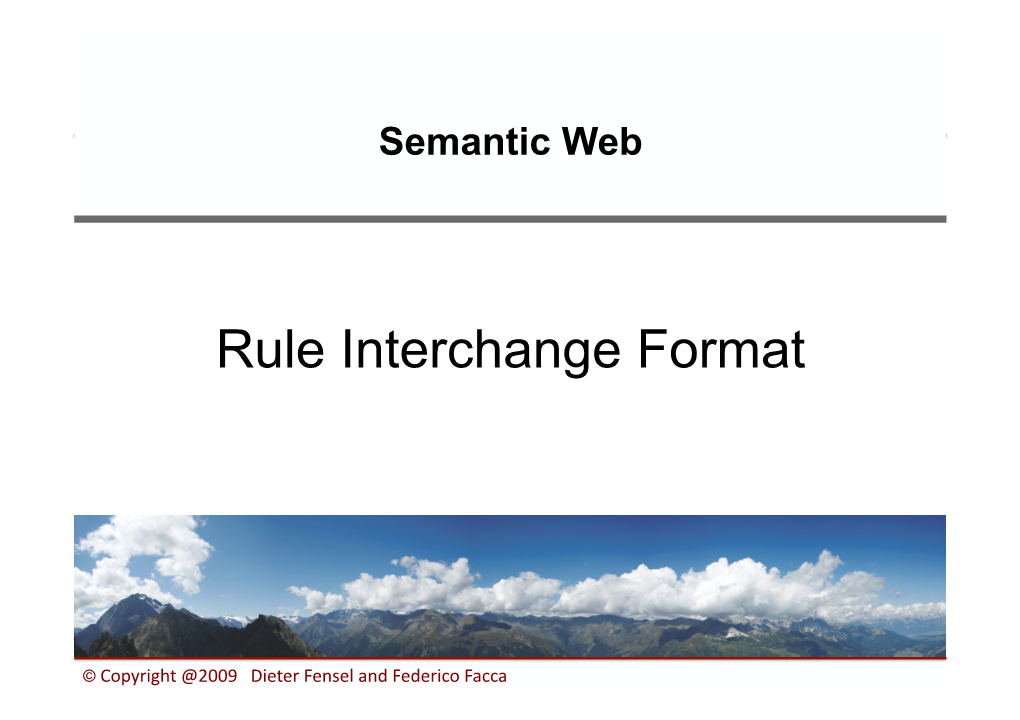 Rule Interchange Format