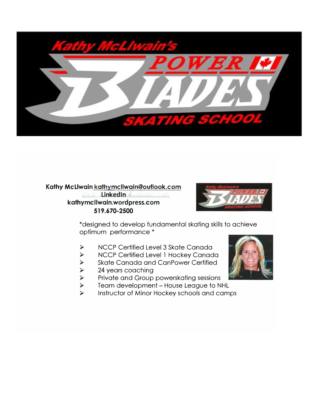 Kathy Mcllwain's Power Blades Skating School