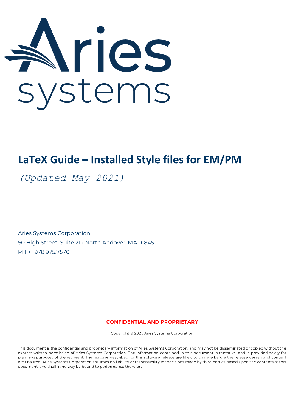 Latex Guide – Installed Style Files for EM/PM