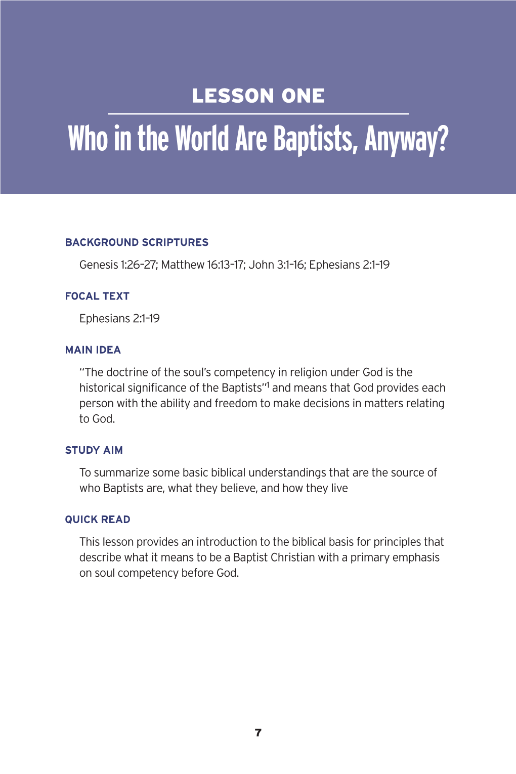Who in the World Are Baptists, Anyway?