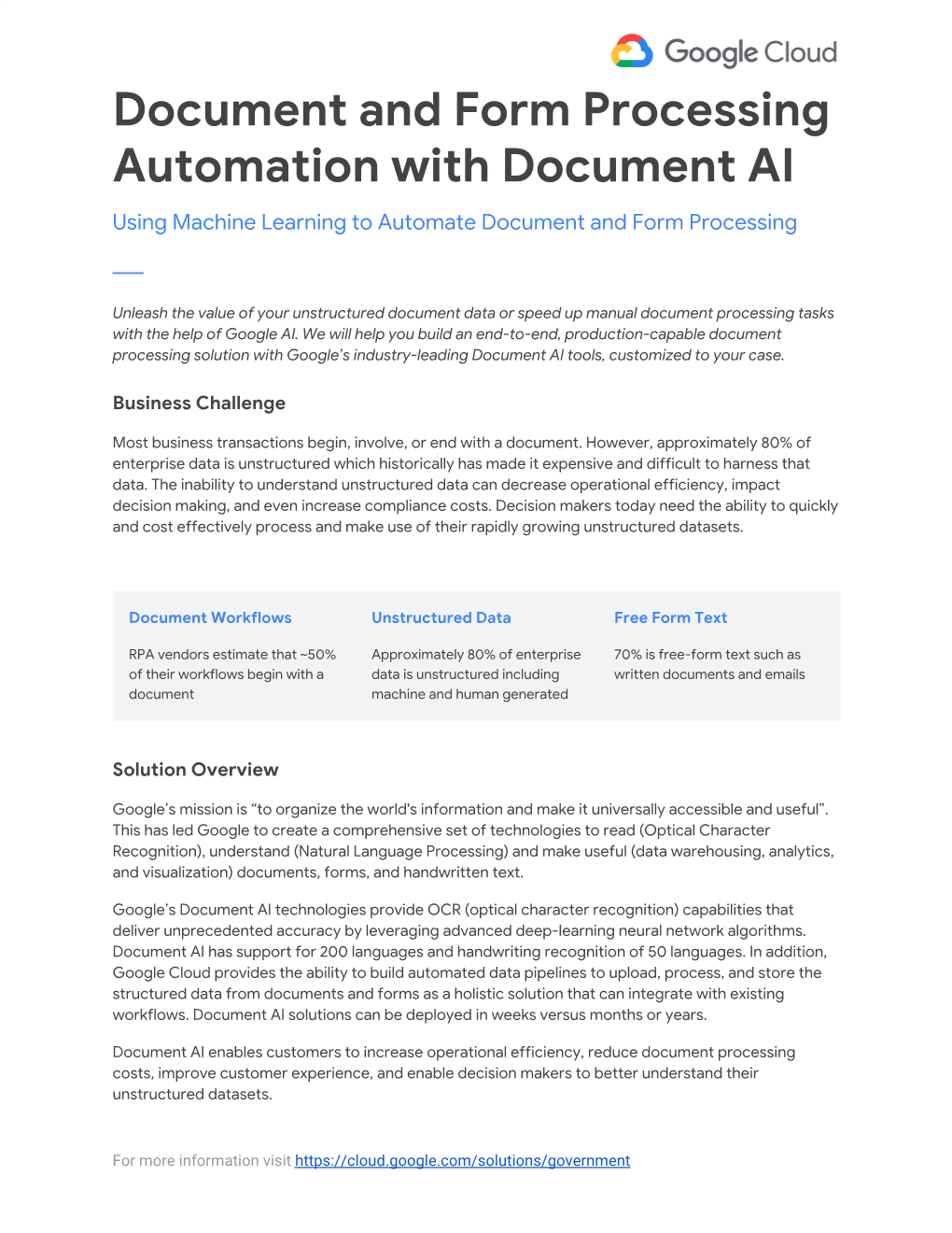 Document and Form Processing Automation with Document AI Using Machine Learning to Automate Document and Form Processing ___