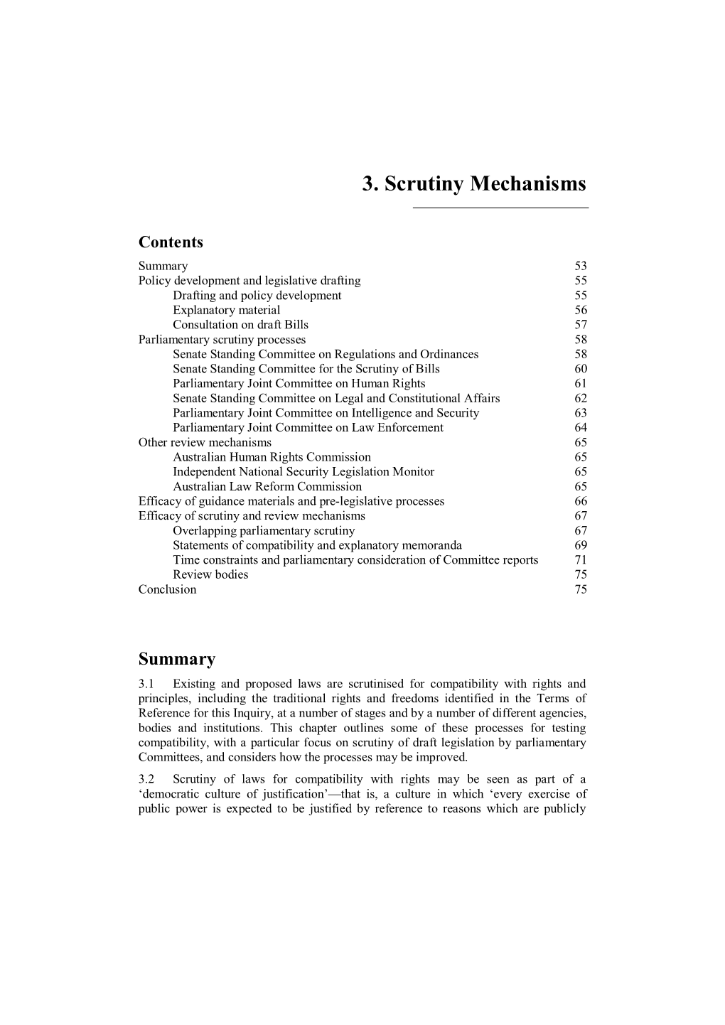 3. Scrutiny Mechanisms