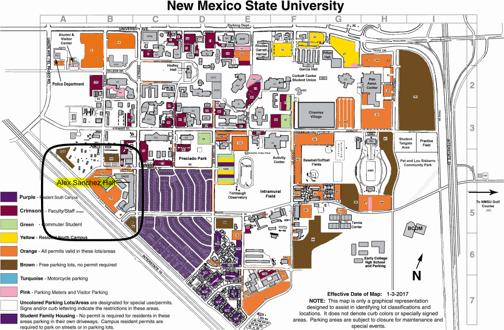 Alex Sanchez Hall BUILDING NAME ID GRID Academic Research Center (A,B,C) AR(B & C) E-7 Activity Center, James B