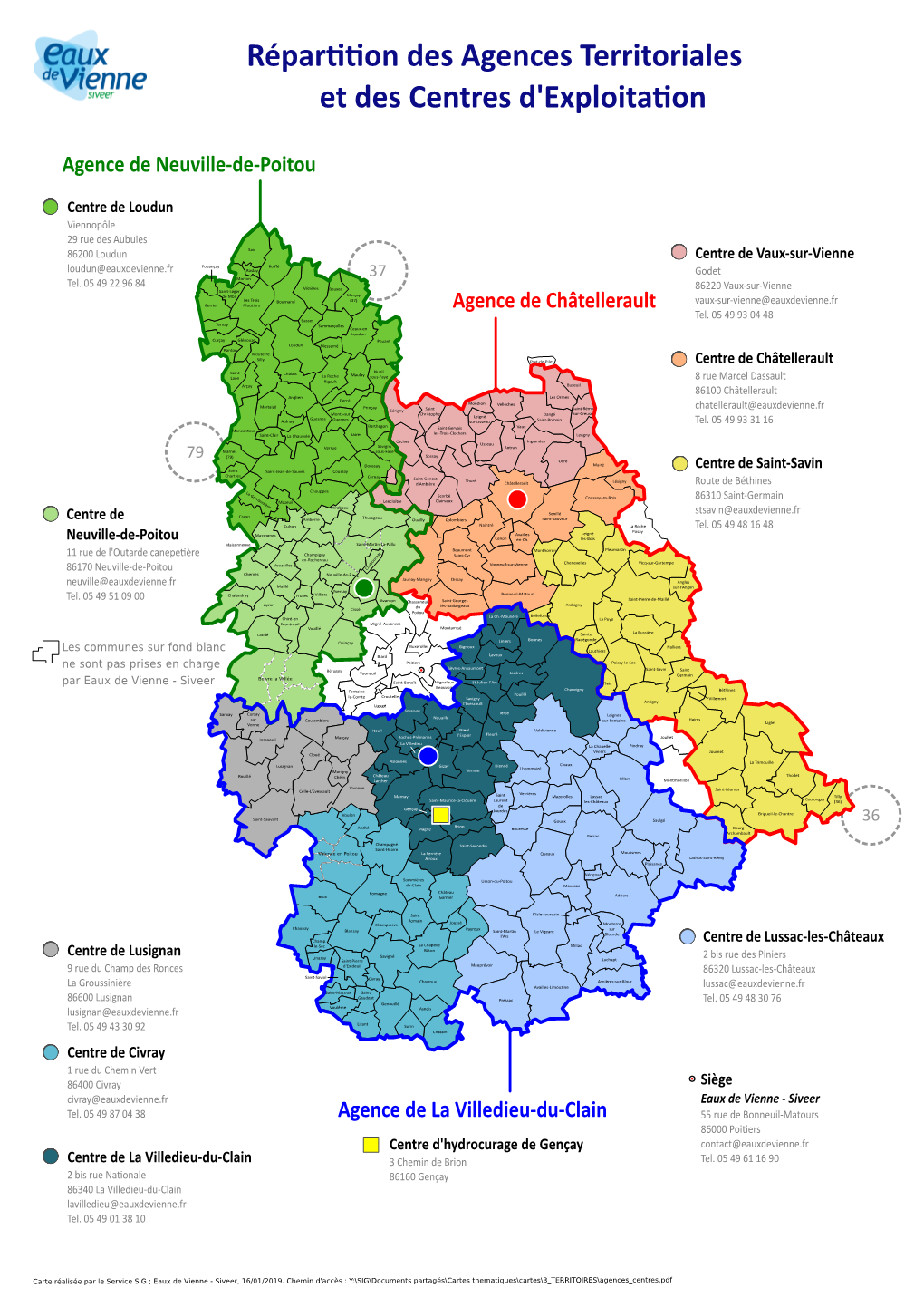 Répar on Des Agences Territoriales Et Des Centres D'exploita