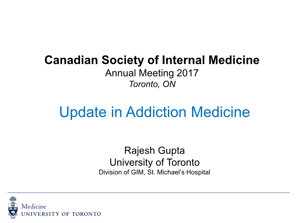 W08. Update in Addiction Medicine