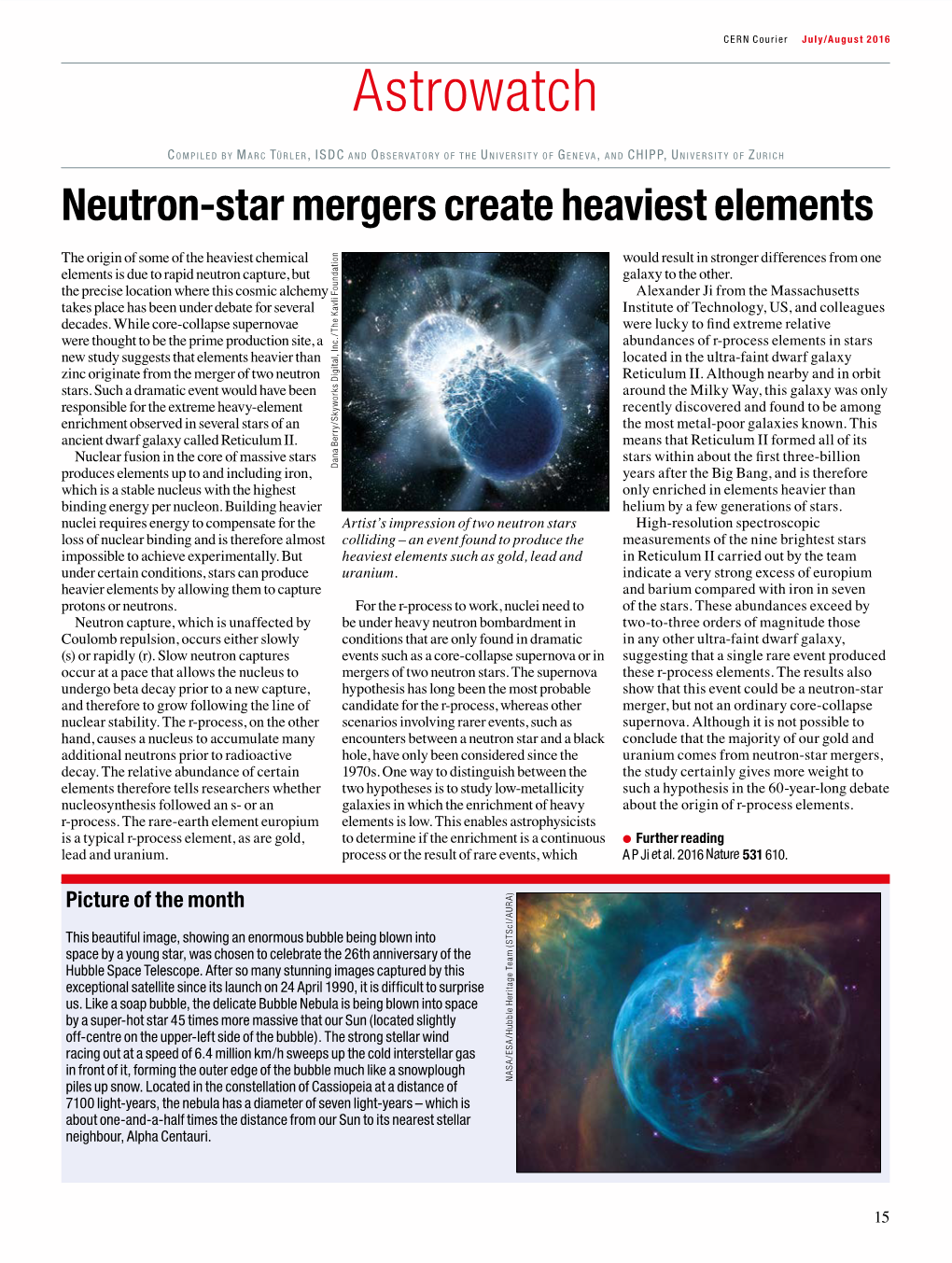 Neutron-Star Mergers Create Heaviest Elements