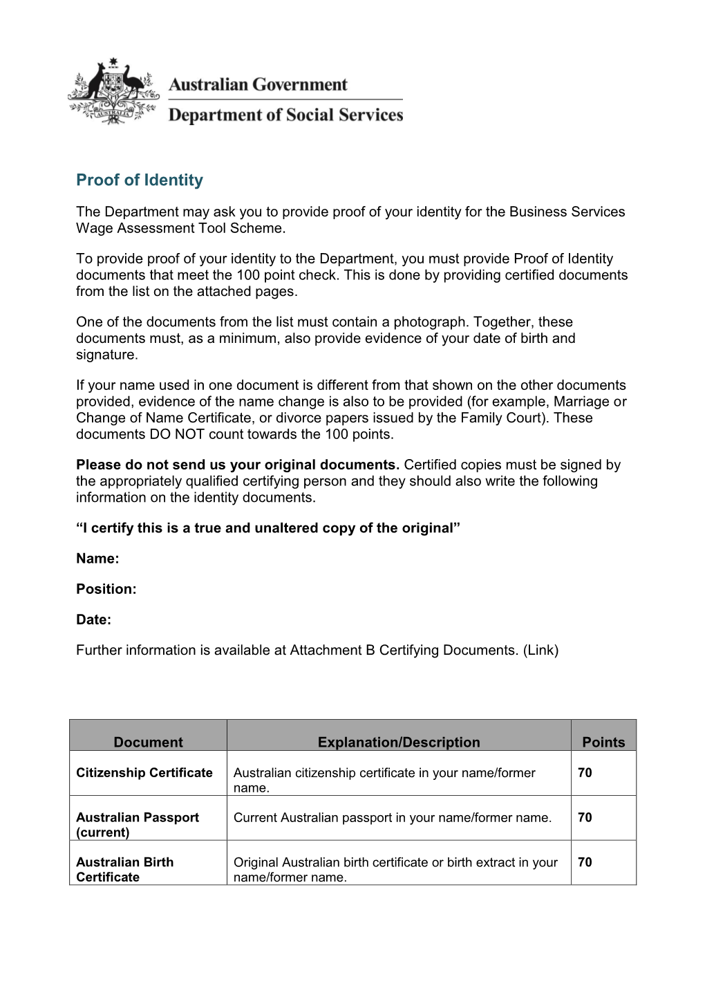 Fahcsia Letterhead Template