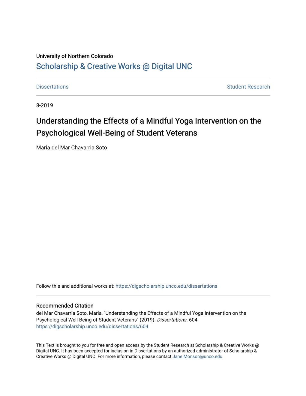 Understanding the Effects of a Mindful Yoga Intervention on the Psychological Well-Being of Student Veterans