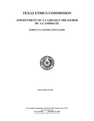 Form CTA (Appointment of a Campaign Treasurer by A