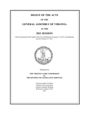 2011 Digest of the Acts of the General