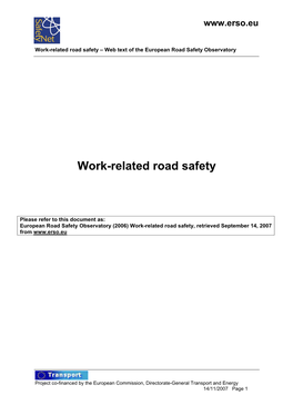 Text on Work-Related Road Safety