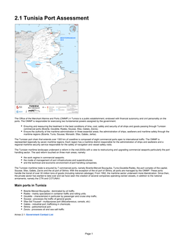 2.1 Tunisia Port Assessment