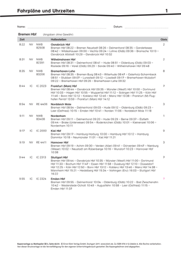 1 Fahrpläne Und Uhrzeiten