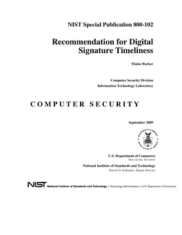 NIST SP 800-102, Recommendation for Digital Signature Timeliness