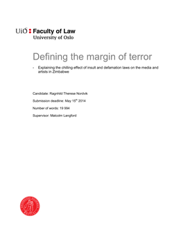 Defining the Margin of Terror