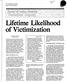 Lifetime Likelihood of Victimization