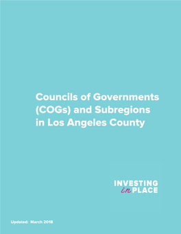 (Cogs) and Subregions in Los Angeles County