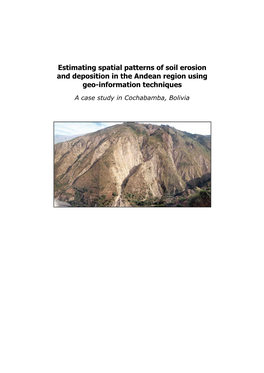 Estimating Spatial Patterns of Soil Erosion and Deposition in the Andean Region Using Geo-Information Techniques
