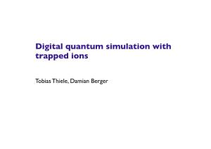 Digital Quantum Simulation with Trapped Ions