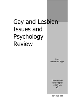 Gay and Lesbian Issues and Psychology Review