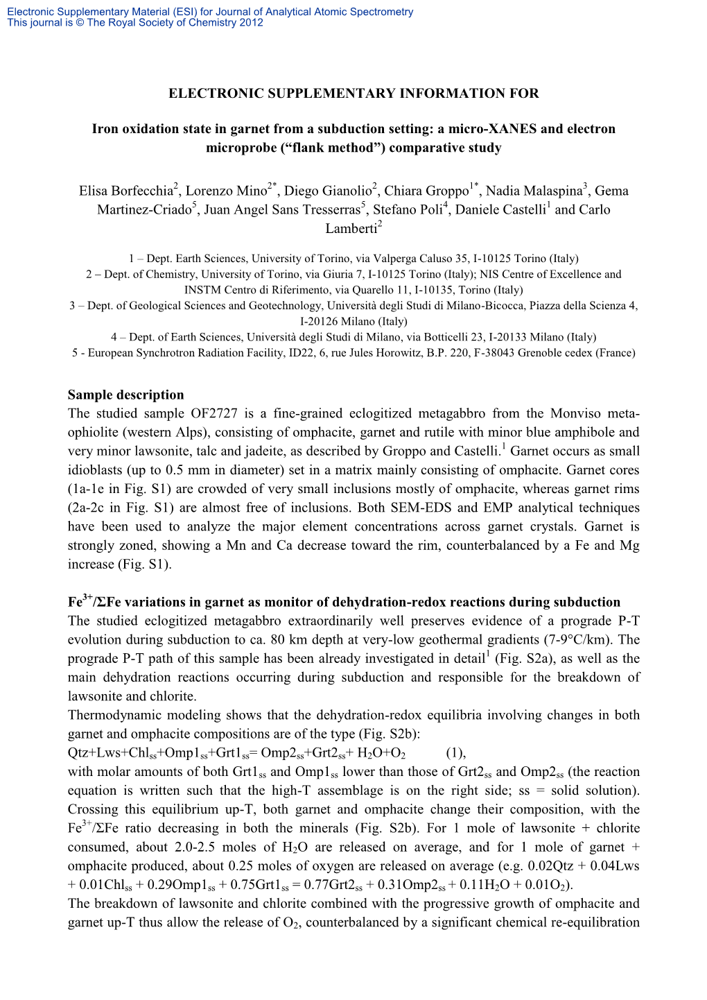 Electronic Supplementary Material (ESI) for Journal of Analytical Atomic Spectrometry This Journal Is © the Royal Society of Chemistry 2012