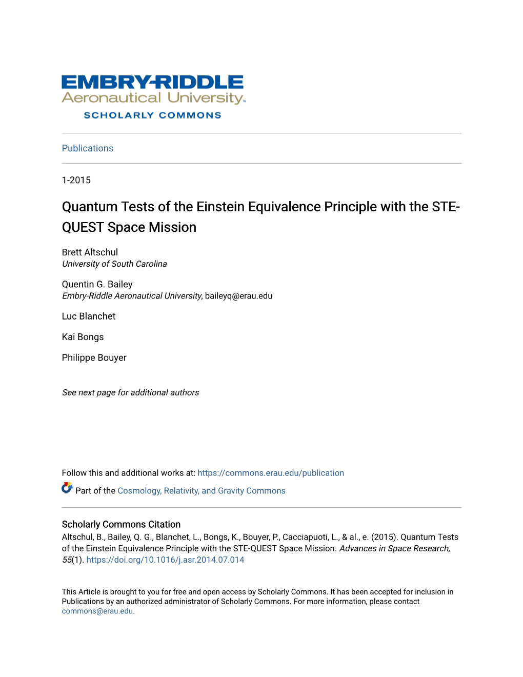 Quantum Tests of the Einstein Equivalence Principle with the STE- QUEST Space Mission