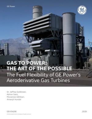 THE ART of the POSSIBLE the Fuel Flexibility of GE Power's