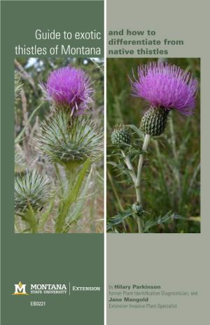 Guide to Exotic Thistles of Montana