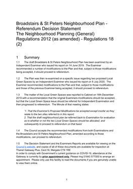 Broadstairs & St Peters Neighbourhood Plan