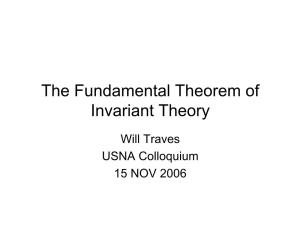The Fundamental Theorem of Invariant Theory